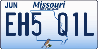 MO license plate EH5Q1L