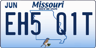 MO license plate EH5Q1T