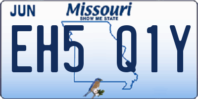 MO license plate EH5Q1Y