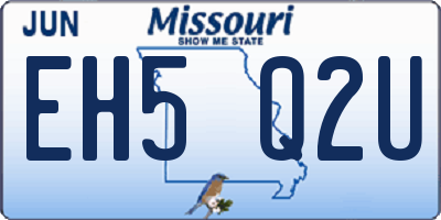 MO license plate EH5Q2U
