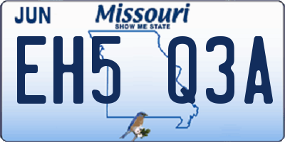 MO license plate EH5Q3A
