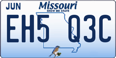 MO license plate EH5Q3C