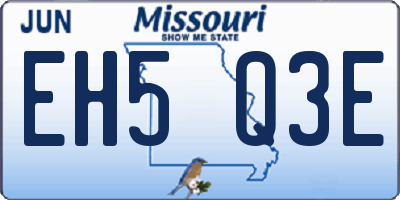 MO license plate EH5Q3E