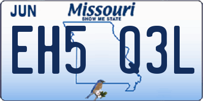 MO license plate EH5Q3L