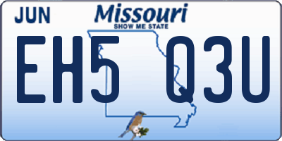 MO license plate EH5Q3U