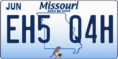 MO license plate EH5Q4H