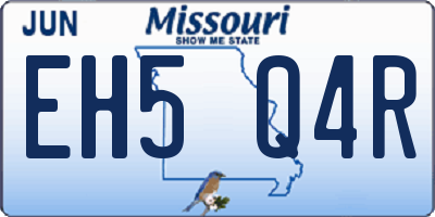 MO license plate EH5Q4R