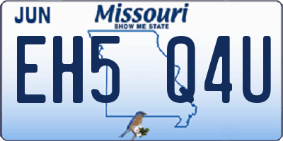 MO license plate EH5Q4U
