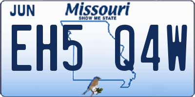 MO license plate EH5Q4W