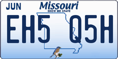 MO license plate EH5Q5H
