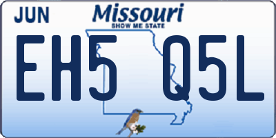 MO license plate EH5Q5L