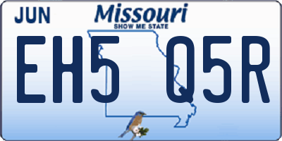 MO license plate EH5Q5R