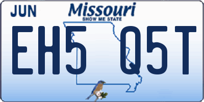 MO license plate EH5Q5T