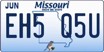 MO license plate EH5Q5U