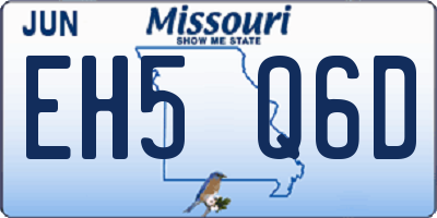 MO license plate EH5Q6D