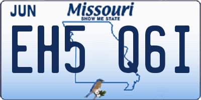 MO license plate EH5Q6I