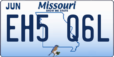 MO license plate EH5Q6L