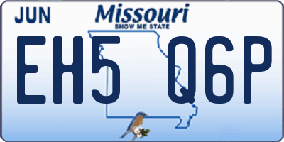 MO license plate EH5Q6P