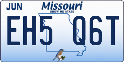 MO license plate EH5Q6T
