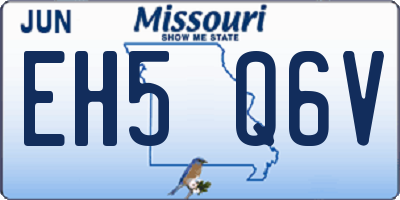 MO license plate EH5Q6V