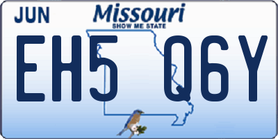 MO license plate EH5Q6Y