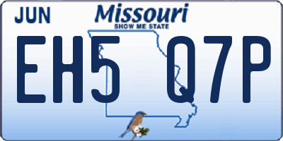 MO license plate EH5Q7P