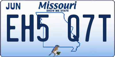 MO license plate EH5Q7T
