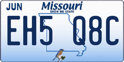MO license plate EH5Q8C