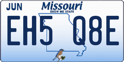 MO license plate EH5Q8E