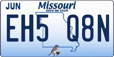 MO license plate EH5Q8N