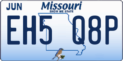MO license plate EH5Q8P