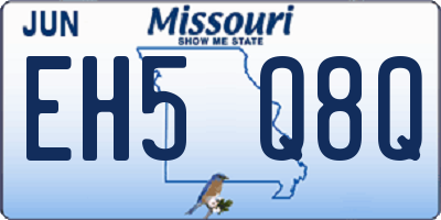 MO license plate EH5Q8Q