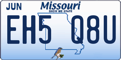 MO license plate EH5Q8U