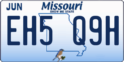 MO license plate EH5Q9H