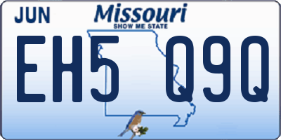 MO license plate EH5Q9Q