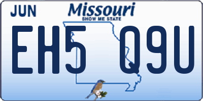 MO license plate EH5Q9U
