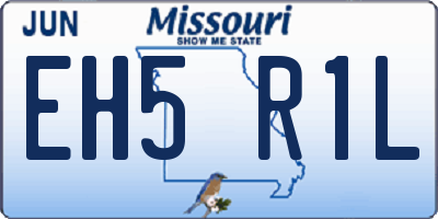 MO license plate EH5R1L