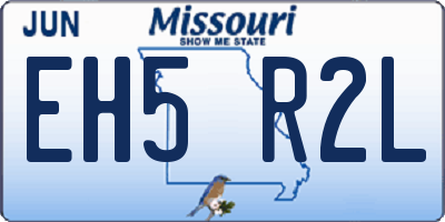 MO license plate EH5R2L