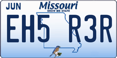 MO license plate EH5R3R