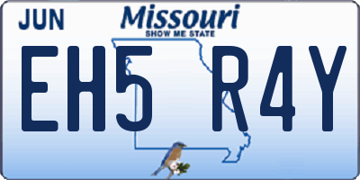 MO license plate EH5R4Y