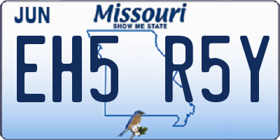 MO license plate EH5R5Y