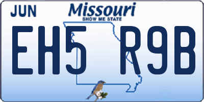 MO license plate EH5R9B