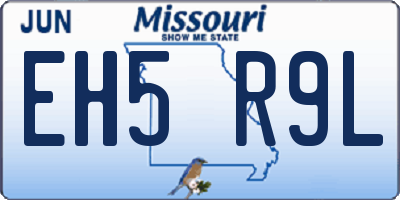 MO license plate EH5R9L