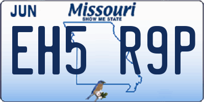MO license plate EH5R9P
