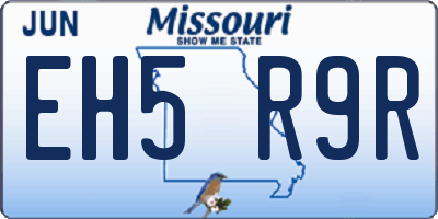 MO license plate EH5R9R