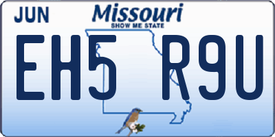 MO license plate EH5R9U