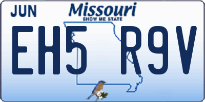 MO license plate EH5R9V