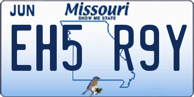 MO license plate EH5R9Y