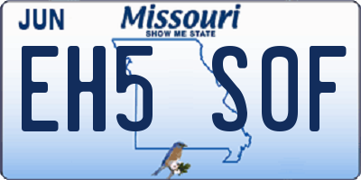 MO license plate EH5S0F