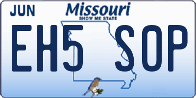 MO license plate EH5S0P